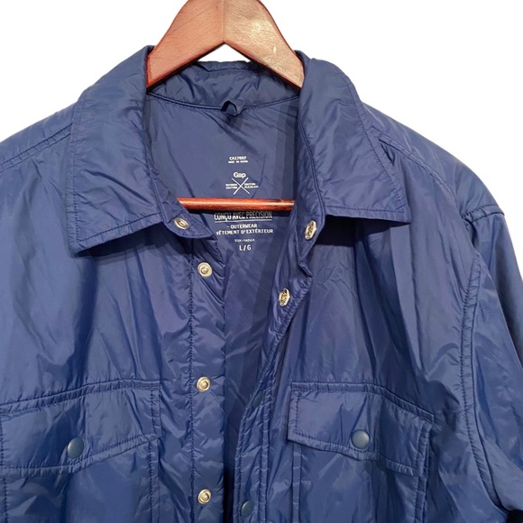 Gap Outdoor Edition Thermore Nylon Insulated Shirt Jacket Blue Size Large - Picture 2 of 8